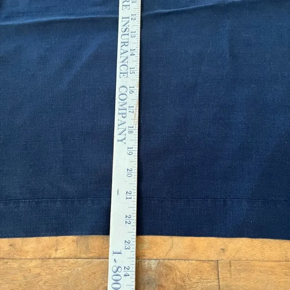Napkin Set of 6 22in x 22in Navy Blue 100% Linen